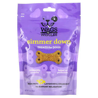 Wags & Wiggles, Simmer Down, Golosinas para perros, Pollo, 156 g (5,5 oz)
