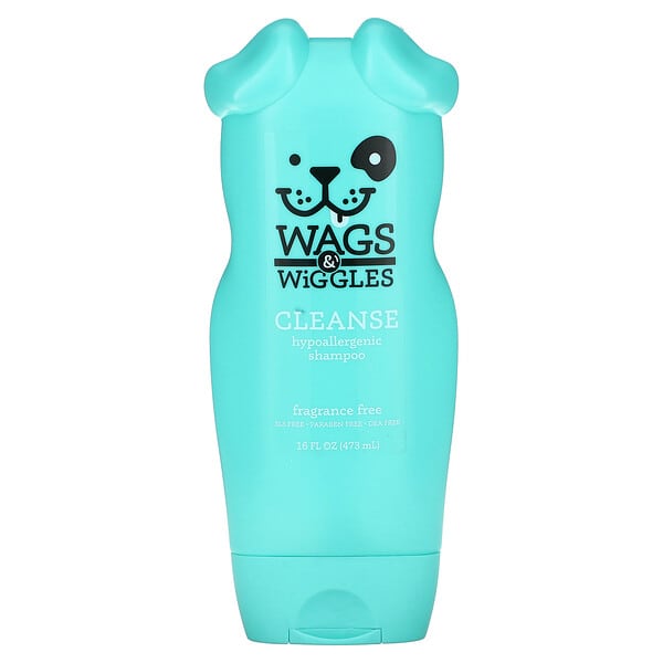 Wags &amp; Wiggles, Cleanse Hypoallergenic Shampoo, Fragrance Free, 16 fl oz (473 ml)