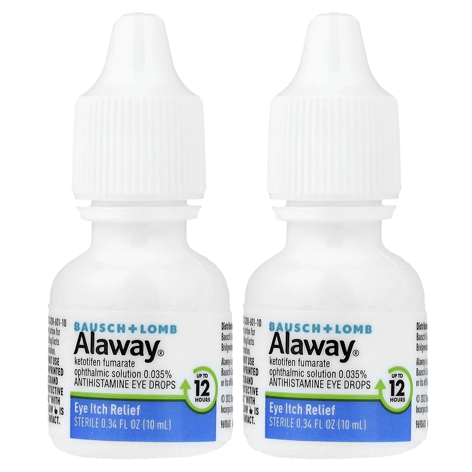 Alaway, Eye Itch Relief, антигистаминные глазные капли, двойная упаковка, 2 флакона по 10 мл (0,34 жидк. унции)