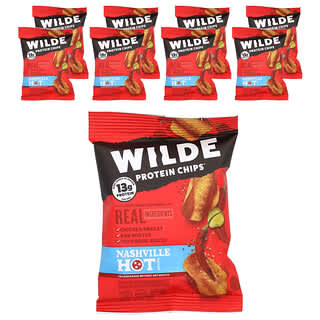 Wilde Brands, протеиновые чипсы, снек, острый, 8 пакетиков по 38 г (1,34 унции)