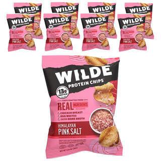 Wilde Brands, Chips de Proteína, Sal Rosa do Himalaia, 8 Saquinhos, 38 g (1,34 oz) Cada