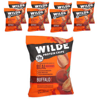 Wilde Brands, Protein Chips, Buffalo Style, 8 Bags, 1.34 oz (38 g) Each