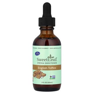 SweetLeaf Stevia, Stevia Sweetener, English Toffee, 2 fl oz (60 ml)