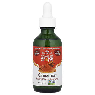 SweetLeaf Stevia, Makeat tipat, kaneli, 60 ml