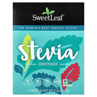 SweetLeaf Stevia, Stevia sötningsmedel, 70 paket, 0.028 oz (0.8 g) vardera