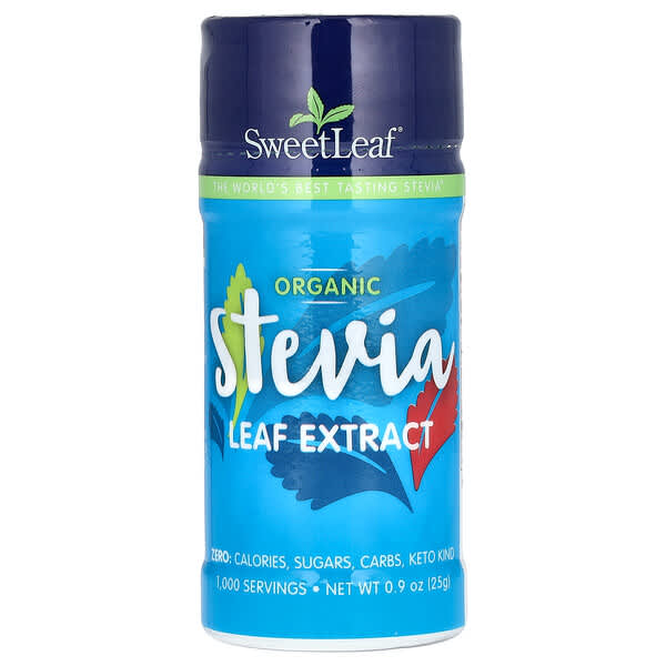 SweetLeaf Stevia, 有機甜菊葉提取物，0.9 盎司（25 克）