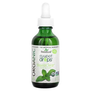 Wisdom Natural, SweetLeaf, Organic Sweet Drops, SteviaClear, 2 fl oz (60 ml)