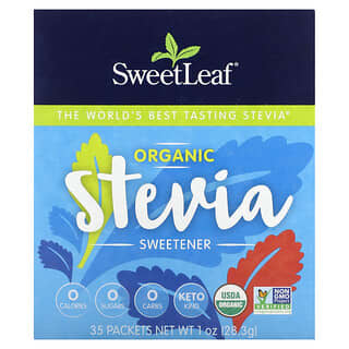 Wisdom Natural, SweetLeaf，有机甜叶菊甜味剂，35 包，1 盎司（28.3 克）