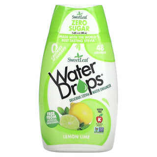Wisdom Natural, SweetLeaf, Water Drops, Delicious Stevia Water Enhancer, Lemon Lime, 1.62 fl oz (48 ml)