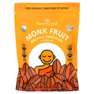 Wisdom Natural, Sweet Leaf, Endulzante orgánico a base de fruto del monje, Granulado`` 240 g (8,47 oz)