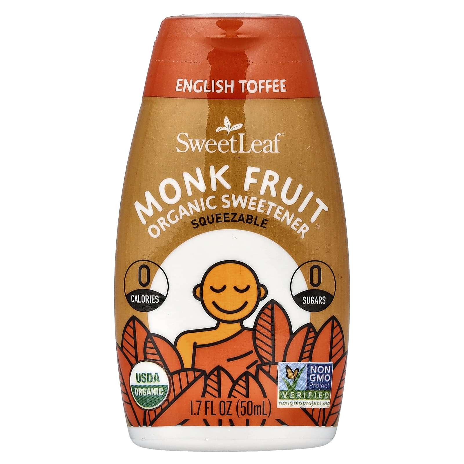 SweetLeaf Stevia, Органический подсластитель с фруктами монаха, английский ирис, 50 мл (1,7 жидк. Унции)