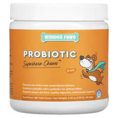 Wonder Paws, Probiotika, Superhelden-Kauartikel für Hunde, alle Altersgruppen, Ente, 90 Kau-Snacks