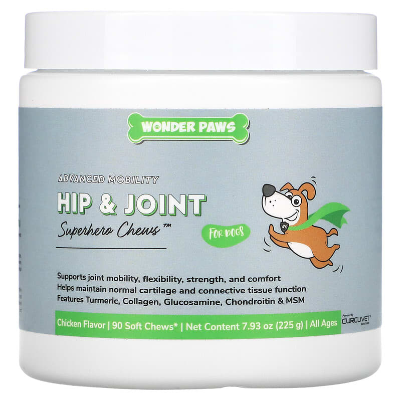 Advanced Mobility Hip Joint Superhero Chews for Dogs All Ages