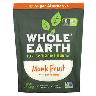 Whole Earth, Monk Fruit with Erythritol, Mönchsfrucht mit Erythrit, 340 g (12 oz.)