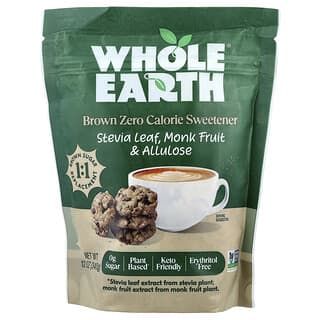 Whole Earth, Brown Stevia Leaf, Monk Fruit & Allulose, 12 oz (340 g)