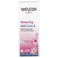 Weleda, Crème Nuit Renouvelable, Extraits de Rose Sauvage, 1.0 fl oz (30 ml)