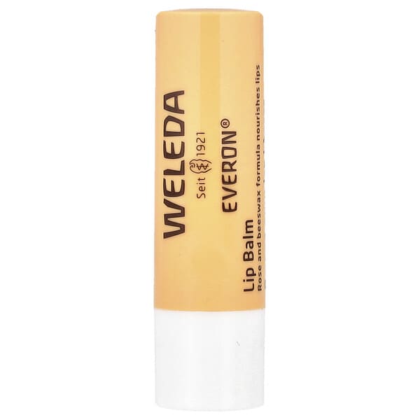 Weleda, Everon®, Pelembap Bibir, Mawar & Lilin Lebah, 4,8 g (0,17 ons)