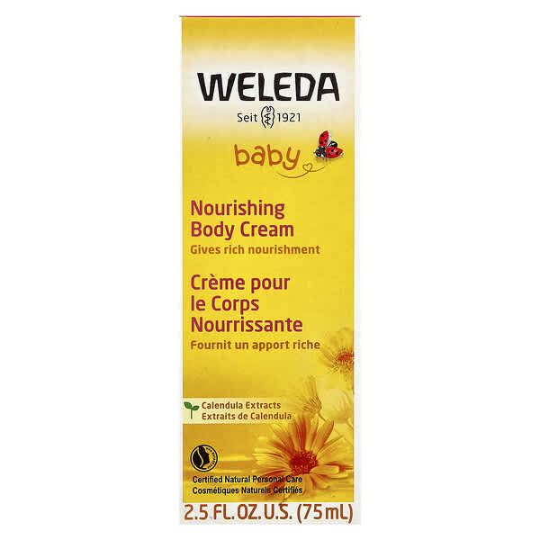 Weleda, 베이비, 영양 바디 크림, 금잔화 추출물, 75ml(2.5fl oz)