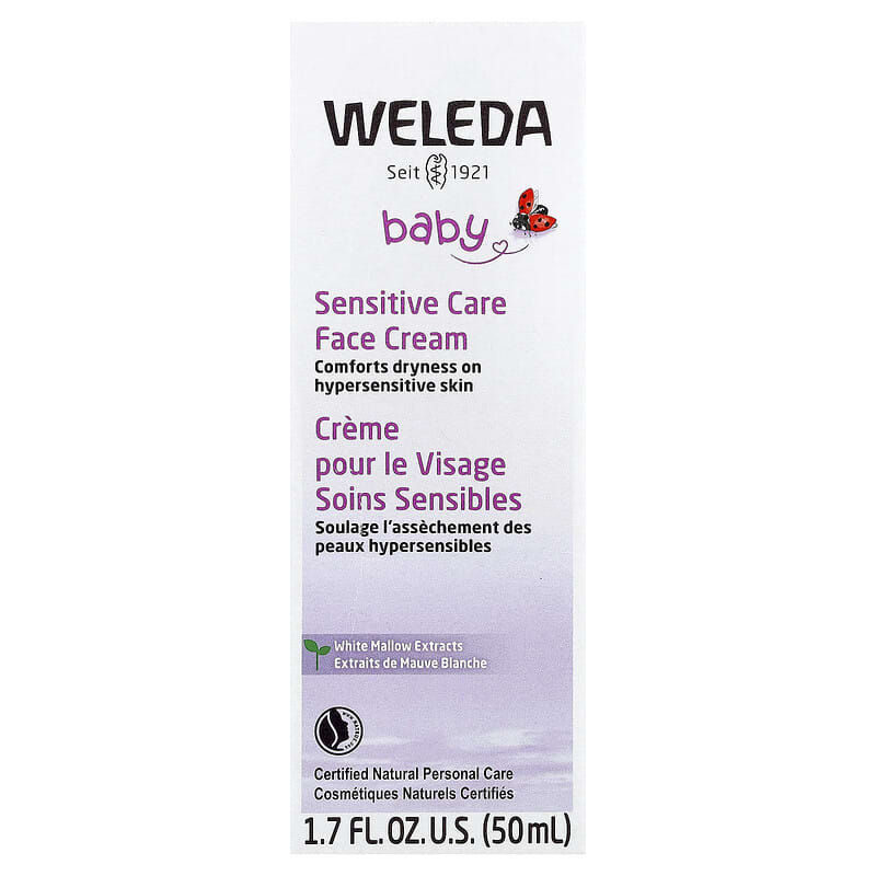 Baby, Sensitive Care Face Cream, White Mallows Extracts, fl oz