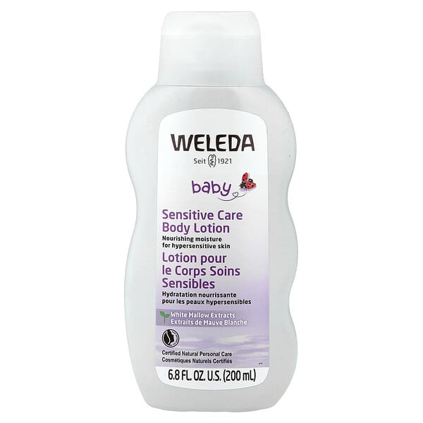 Weleda, 베이비, 민감성 케어 베이비 로션, 화이트 말로우 추출물, 200ml(6.8fl oz)