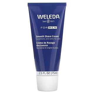 Weleda, 適用於男性，光滑剃須膏，2.5 盎司（75 毫升）