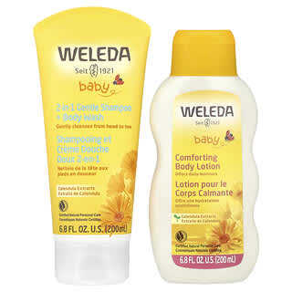 Weleda, набор средств по уходу для детей, календула, набор из 2 предметов