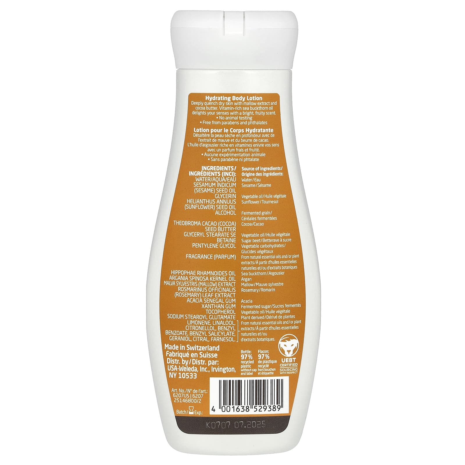 Weleda, Hydrating Body Lotion, Sea Buckthorn Extracts, 6.8 fl oz (200 ml)