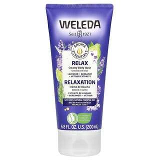 Weleda, Aroma Essentials, Relax, Creamy Body Wash, Lavender + Bergamot + Vetiver Extracts, 6.8 fl oz (200 ml)