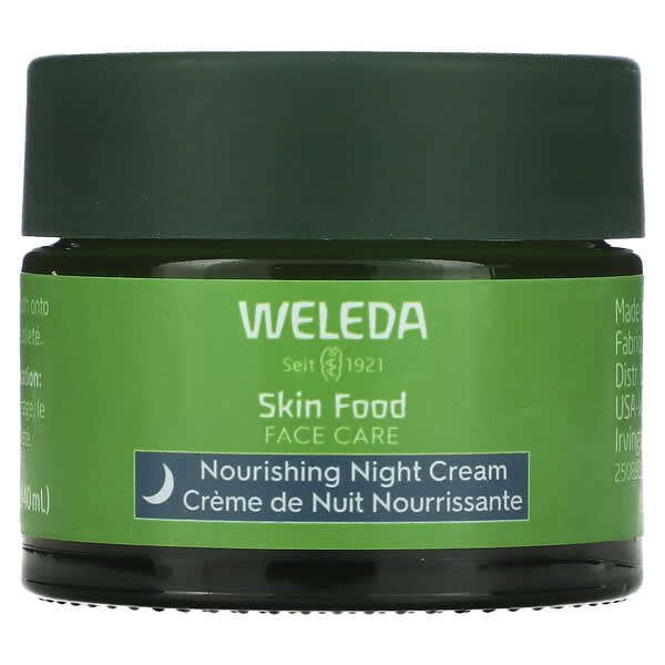 Weleda, 肌膚之食面部護理，滋養晚霜，1.3 液量盎司（40 毫升）