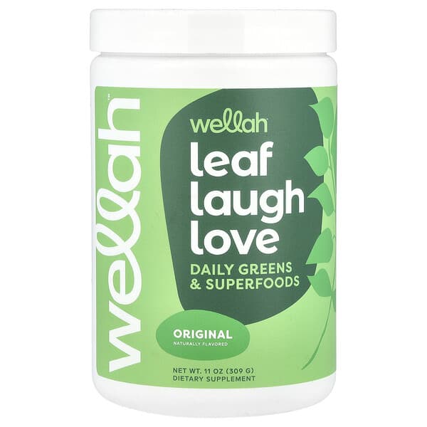 Wellah Leaf Laugh Love, Daily Greens & Superfoods, Original, 11 oz (309 g)