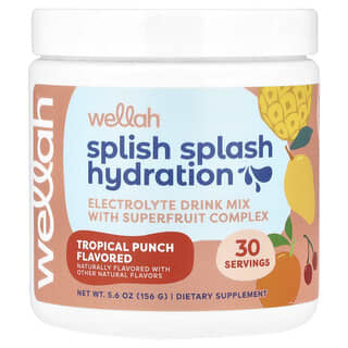 Wellah, Splish Splash Hydration, Tropical Punch, 5.6 oz (156 g)