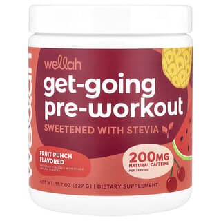 Wellah, Get-Going Pre-Workout, Fruit Punch, 11.7 oz (327 g)