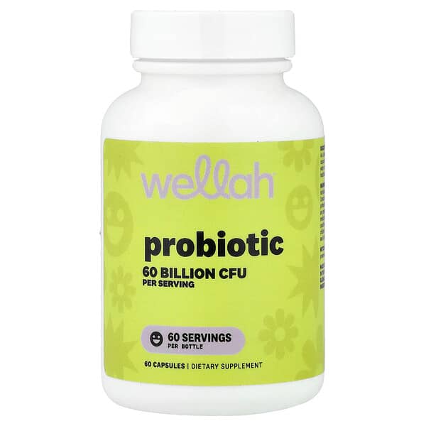 Wellah, Probiotic, 60 Billion CFU, 60 Capsules