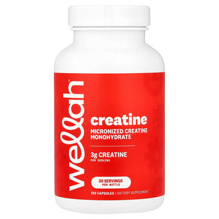 Wellah, Monohidrato de creatina, 120 cápsulas (750 mg por cápsula)