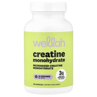 Wellah, Creatine Monohydrate, 120 Capsules (750 mg per Capsule)