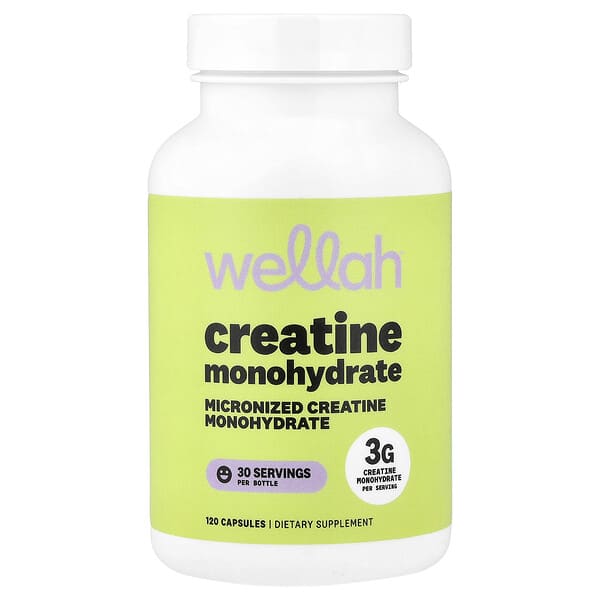 Wellah, Creatina monoidrato, 120 capsule (750 mg per capsula)