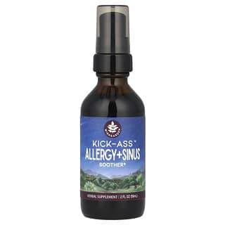 WishGarden Herbs, Kick-Ass ™ Allergy + пустышка для носовых пазух, 59 мл (2 жидк. унц.)