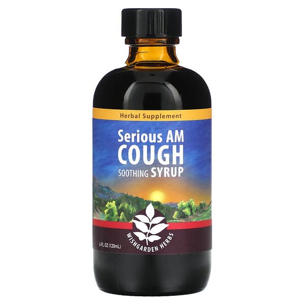 WishGarden Herbs, Serious AM（シリアスエーエム）Cough Soothing Syrup、120ml（4液量オンス）