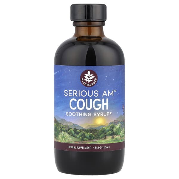 WishGarden Herbs, Serious AM™ Cough, 진정 시럽, 120ml(4fl oz)