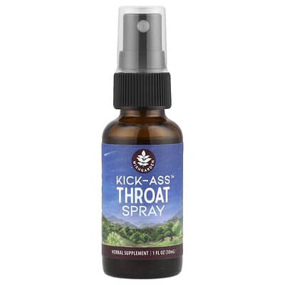WishGarden Herbs, Kick-Ass™ Throat Relief Spray, 1 fl oz (30 ml)