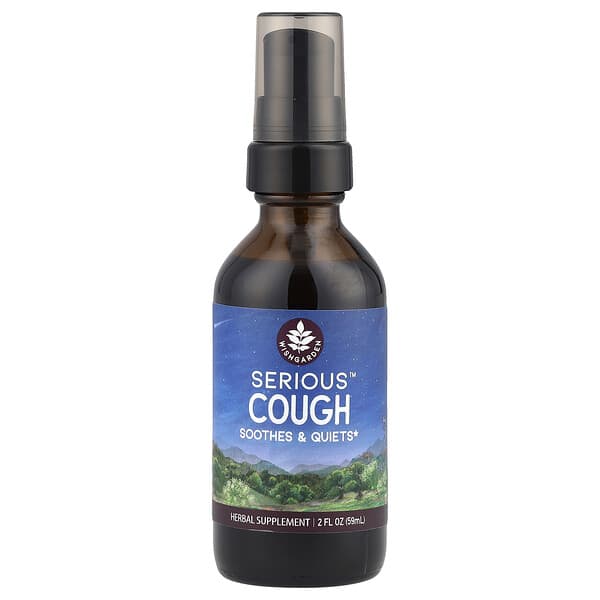 WishGarden Herbs, Serious™ Cough, 진정 및 진정 효과, 59ml(2fl oz)