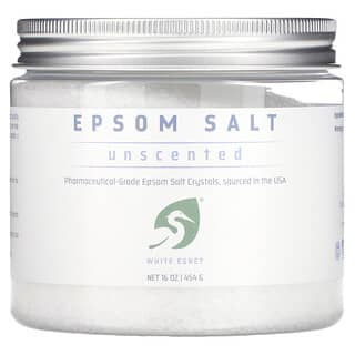White Egret Personal Care, Sel d'Epsom, Sans parfum, 454 g