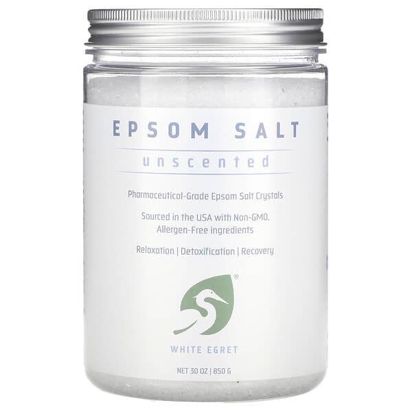 White Egret Personal Care, 瀉鹽，無香型，30 盎司（850 克）