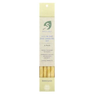White Egret Personal Care, All-In-One Ear Candling Kit, Beeswax, 4 Pack