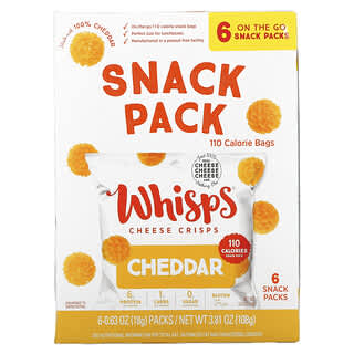 Whisps, Chips au cheddar, Snacks, 6 sachets, 18 g chacun