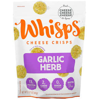 Whisps, Чесночные и сырные чипсы, 60 г (2,12 унции)
