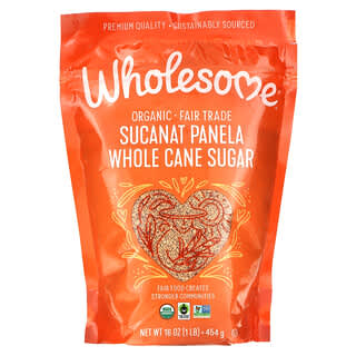 Wholesome Sweeteners, 유기농 수카나트 파넬라, 천연 사탕수수설탕, 454g(16oz)