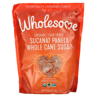 Wholesome Sweeteners, органический Sucanat Paanela, цельный тростниковый сахар, 907 г (2 фунта)