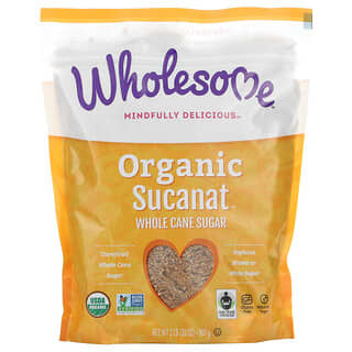 Wholesome Sweeteners, Органический Sucanat, цельный тростниковый сахар, 907 г (2 фунта)