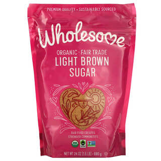 Wholesome Sweeteners, Органический легкий коричневый сахар, 1.5 фунта (680 г)